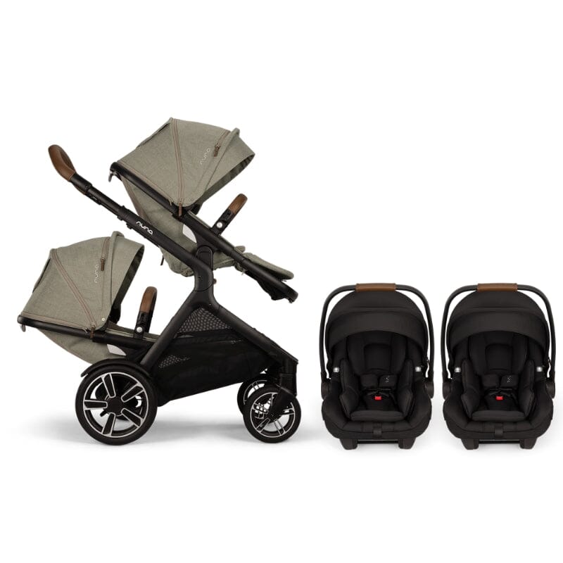 Nuna DEMI Next with Rider Board and PIPA aire RX Twin Travel System