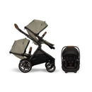 Nuna DEMI Next with Rider Board Double Stroller and PIPA aire RX Travel System