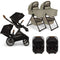 Nuna DEMI Next with Rider Board Twin Travel System - PIPA aire RX and Bassinet + Stand