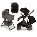 Nuna DEMI Next Double with Rider Board , Bassinet + Stand and PIPA aire RX Travel System