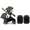 Nuna DEMI Next with Rider Board and PIPA aire RX Twin Travel System