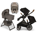 Nuna DEMI Next Double with Rider Board , Bassinet + Stand and PIPA aire RX Travel System