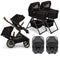 Nuna DEMI Next with Rider Board Twin Travel System - PIPA aire RX and Bassinet + Stand