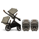 Nuna DEMI Next with Rider Board and PIPA aire RX Twin Travel System