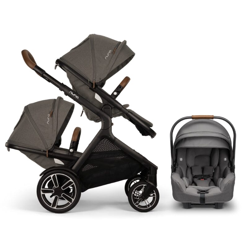 Nuna DEMI Next Double Stroller, Rider Board, and PIPA RX Travel System