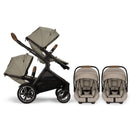 Nuna DEMI Next with Rider Board and PIPA aire RX Twin Travel System