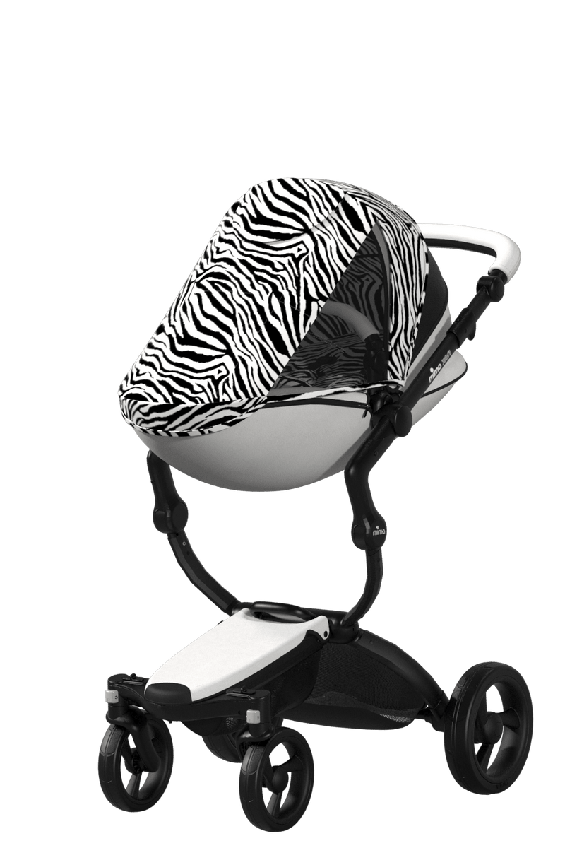 Mima Xari 4G Complete Stroller with Car Seat Adapters - New York Zebra Limited Edition