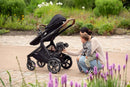 Nuna DEMI Next Twin Stroller and Rider Board with Bassinet + Stand