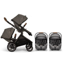 Nuna DEMI Next Stroller, Rider Board, and PIPA RX Twin Travel System