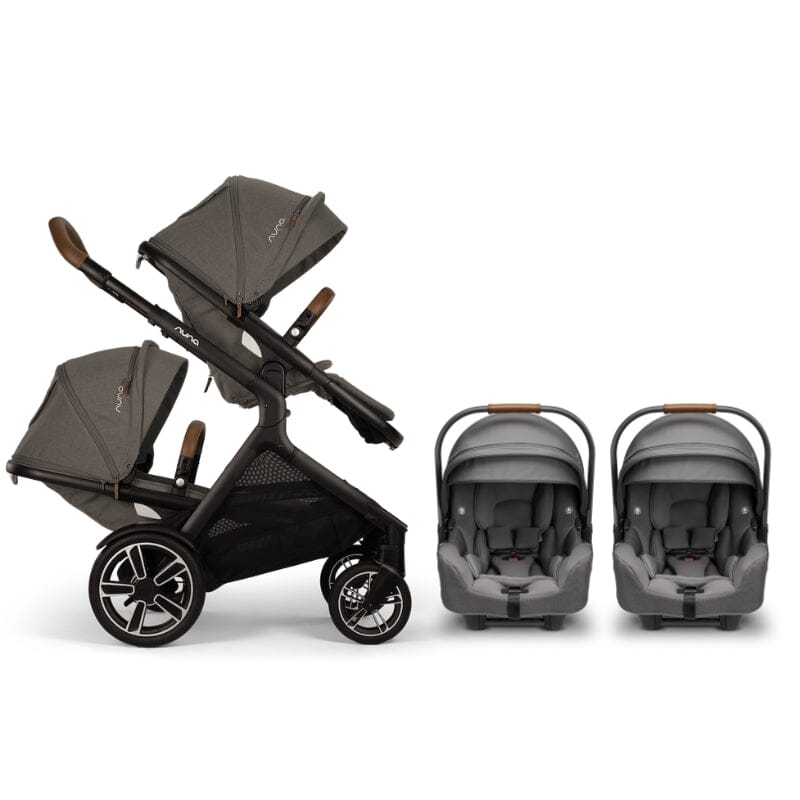 Nuna DEMI Next Stroller, Rider Board, and PIPA RX Twin Travel System