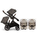 Nuna DEMI Next Stroller, Rider Board, and PIPA RX Twin Travel System