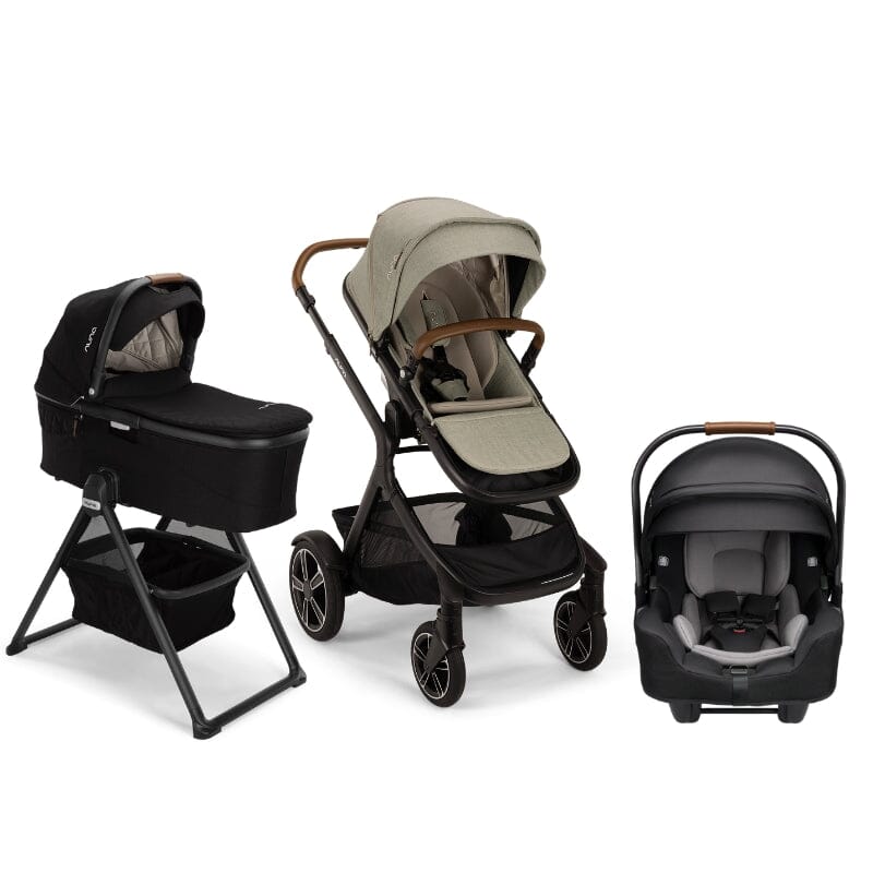 Nuna DEMI Next Bundle - Stroller, Rider Board, Bassinet + Stand, and PIPA RX Infant Car Seat