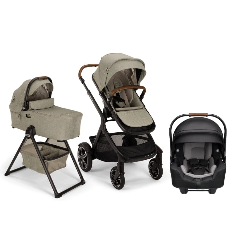 Nuna DEMI Next Bundle - Stroller, Rider Board, Bassinet + Stand, and PIPA RX Infant Car Seat