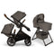 Nuna DEMI Next Double Stroller with Rider Board and Bassinet + Stand