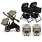 Nuna DEMI Next with Rider Board Twin Travel System - PIPA RX and Bassinet + Stand