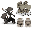 Nuna DEMI Next with Rider Board Twin Travel System - PIPA RX and Bassinet + Stand