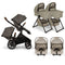 Nuna DEMI Next with Rider Board Twin Travel System - PIPA RX and Bassinet + Stand