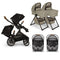 Nuna DEMI Next with Rider Board Twin Travel System - PIPA RX and Bassinet + Stand