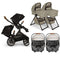 Nuna DEMI Next with Rider Board Twin Travel System - PIPA RX and Bassinet + Stand