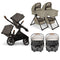 Nuna DEMI Next with Rider Board Twin Travel System - PIPA RX and Bassinet + Stand