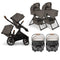 Nuna DEMI Next with Rider Board Twin Travel System - PIPA RX and Bassinet + Stand