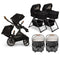 Nuna DEMI Next with Rider Board Twin Travel System - PIPA RX and Bassinet + Stand