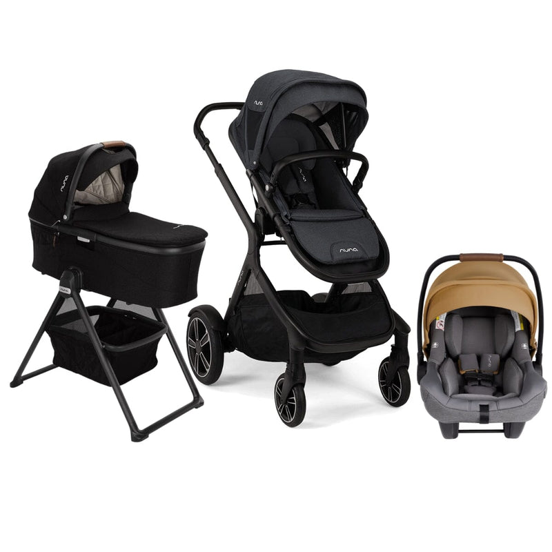 Nuna Demi Grow Bundle - Stroller, Bassinet + Stand, and PIPA Lite  RX Infant Car Seat