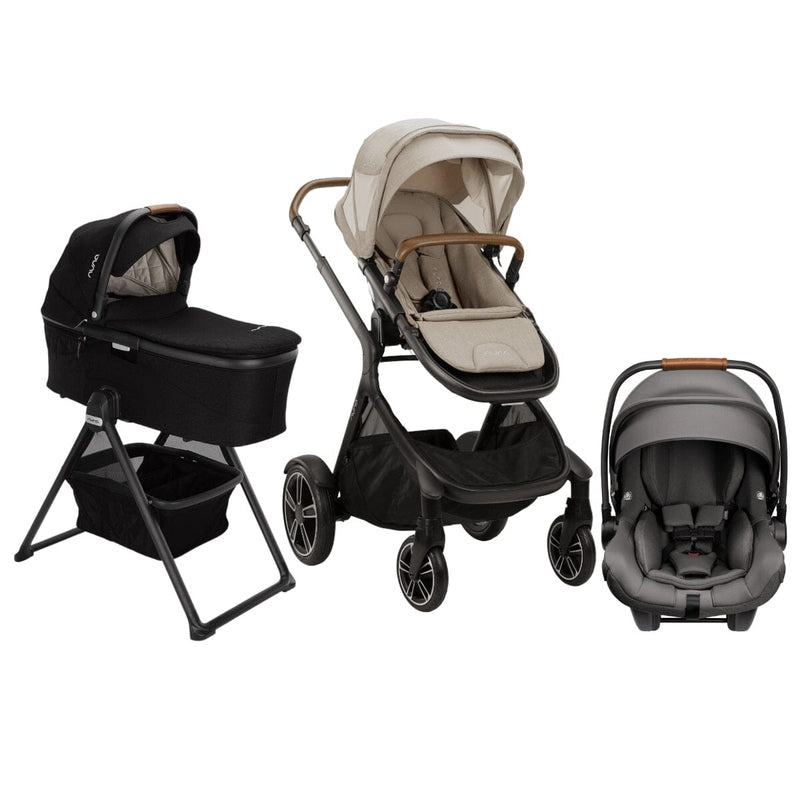 Nuna Demi Grow Bundle - Stroller, Bassinet + Stand, and PIPA Lite  RX Infant Car Seat