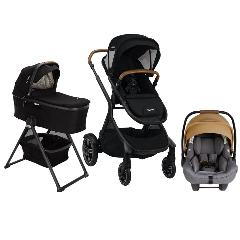 Nuna Demi Grow Bundle - Stroller, Bassinet + Stand, and PIPA Lite  RX Infant Car Seat