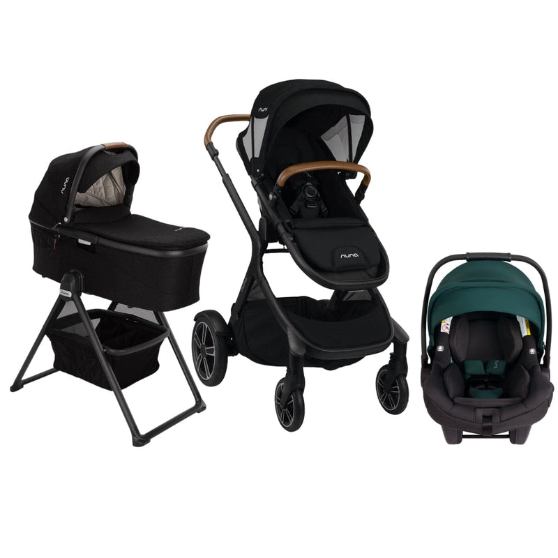 Nuna Demi Grow Bundle - Stroller, Bassinet + Stand, and PIPA Lite  RX Infant Car Seat