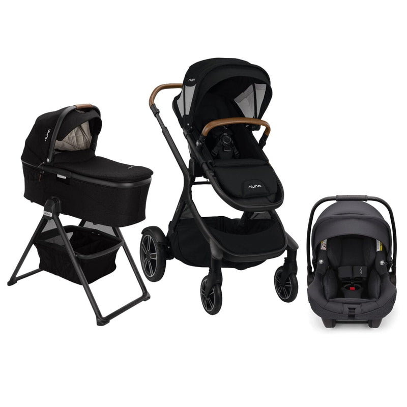 Nuna Demi Grow Bundle - Stroller, Bassinet + Stand, and PIPA Lite  RX Infant Car Seat