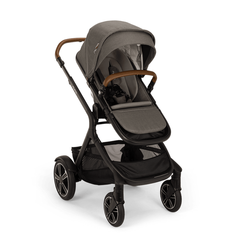 Nuna DEMI Next Double Stroller with Rider Board and Bassinet + Stand